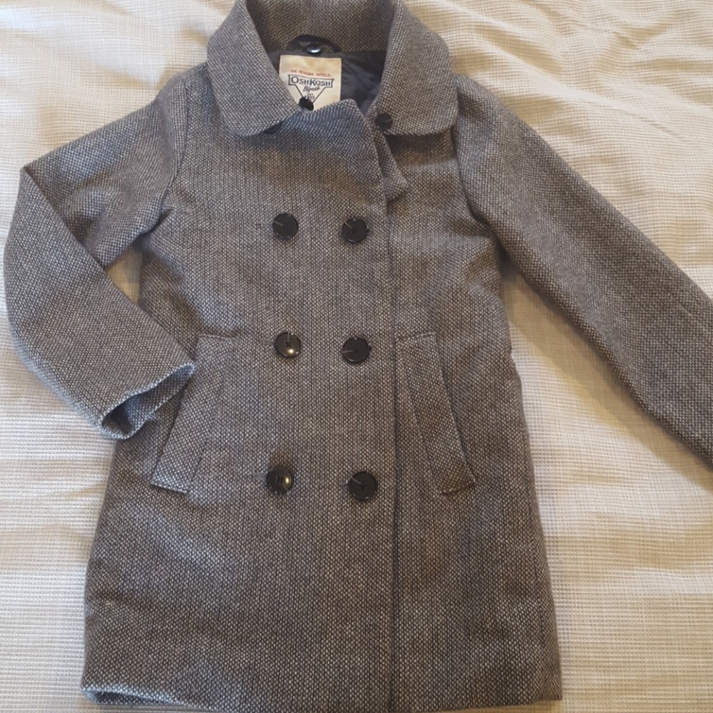 Girl's double-breasted top coat